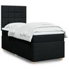 vidaXL Boxspring met matras stof zwart 80x200 cm