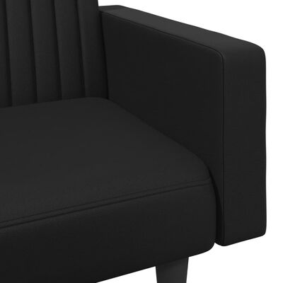 vidaXL 2-delige Loungeset kunstleer zwart