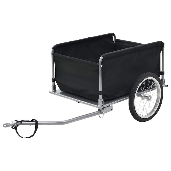 vidaXL Fietstrailer 65 kg zwart en geel