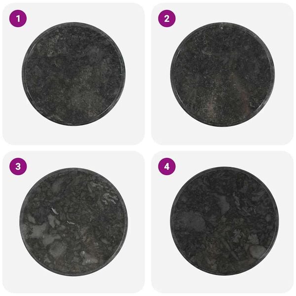 vidaXL Tafelblad &Oslash;60x2,5 cm marmer zwart