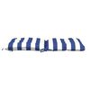 vidaXL Stoelkussens 6 st lage rug gestreept stof wit en blauw