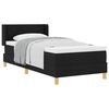 vidaXL Boxspringbed met hoofdeinde Zwart 200 x 90 cm Stof