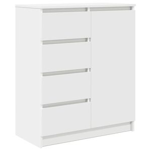 vidaXL Dressoir met lades 71x35x84 cm spaanplaat wit