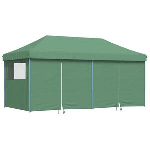vidaXL Partytent inklapbaar pop-up met 4 zijwanden groen