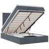 vidaXL Ottoman bed met matrassen 120x190cm fluweel donkergrijs