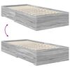 vidaXL Bedframe met hoofdeinde Grijs Sonoma 90 x 200 cm Bewerkt hout