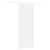 vidaXL Schuifdeur Wit 83 x 202 cm Massief grenenhout