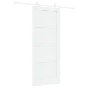 vidaXL Schuifdeur Wit 83 x 202 cm Massief grenenhout