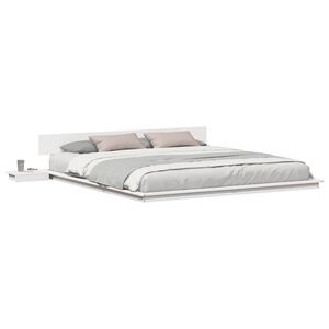 vidaXL Bedframe Wit 200 x 200 cm Hout