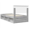 vidaXL Bedframe met hoofdeinde Grijs Sonoma 90 x 190 cm Bewerkt hout