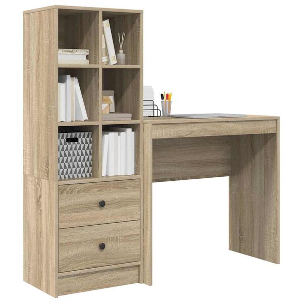 vidaXL Bureau met lade 2 pcs Sonoma Eiken