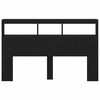 vidaXL Hoofdbordkast met LED 160x17x102 cm eikenkleurig zwart