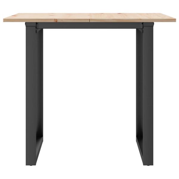 vidaXL Eettafel O-frame 90x90x75 cm massief grenenhout en staal