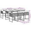 vidaXL 7-delige Tuinset met kussens poly rattan gemengd beige