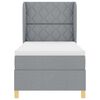 vidaXL Boxspringbed met Matras Donkergrijs 90x190 cm Lichtgrijs Stof