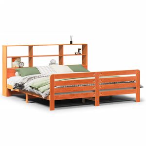 vidaXL Bedframe zonder matras massief grenenhout wasbruin 180x200 cm