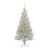 vidaXL Kerstboom met 150 LED met standaard Zilver 120 cm PET