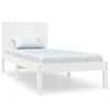 vidaXL Bedframe zonder matras massief grenenhout wit 140x200 cm
