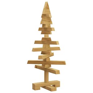 vidaXL Houten kerstboom met standaard Bruin 60 cm Massief grenenhout