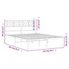 vidaXL Bedframe met hoofdbord metaal zwart 120x200 cm