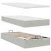vidaXL Ottoman bed met matrassen 160x200cm fluweel lichtgrijs
