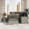 vidaXL Tuin Sofa Set met kussen 8 pcs Grijs poly rattan