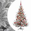 vidaXL Kunstkerstboom met kerstbal 120 cm 150 LED's Warmwit