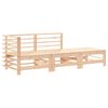 vidaXL 3-delige Loungeset met kussens massief hout