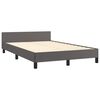 vidaXL Bedframe met hoofdeinde zonder matras 120x200 cm grijs