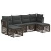 vidaXL Tuinbankenset 6 st Grijs poly rattan
