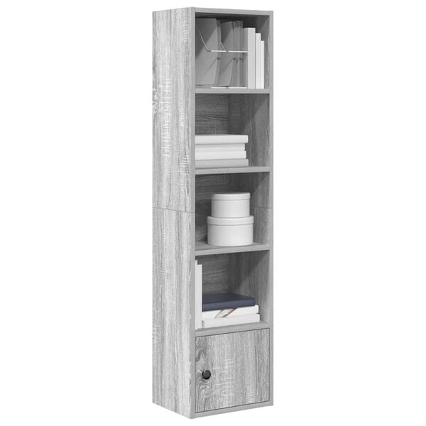 vidaXL Boekenkast 31x24x127 cm bewerkt hout grijs sonoma eikenkleurig