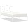 vidaXL Bedframe met hoofdbord metaal wit 100x190 cm