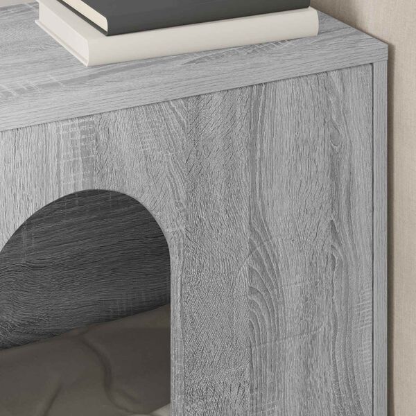 vidaXL Kattenhuis Grijs Sonoma 51 x 30 x 52 cm Bewerkt hout