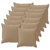 vidaXL Kussen 12 st HOUTEN Taupe 40 x 40 cm Polyester