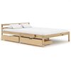 vidaXL Bedframe met 2 lades massief grenenhout 140x200 cm