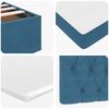vidaXL Ottoman bed met matras en LED's 160x200cm fluweel donkerblauw