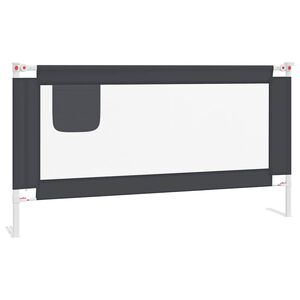 vidaXL Bedhekje peuter 160x25 cm stof donkergrijs