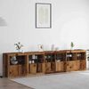 vidaXL LED Sideboard Oudhout 283 x 37 x 67 cm Bewerkt hout