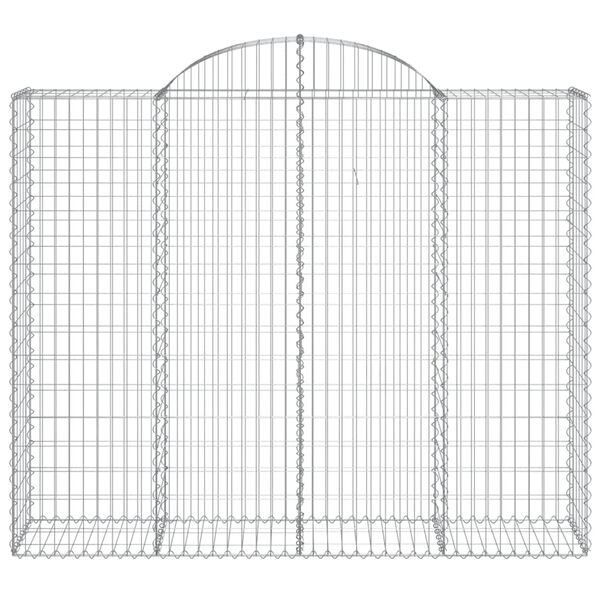 vidaXL Schanskorven 20 st gewelfd 200x50x160/180 cm ijzer