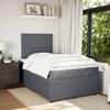 vidaXL Boxspring met matras fluweel donkergrijs 120x200 cm