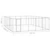 vidaXL Hondenkennel 36,3 m² gegalvaniseerd staal