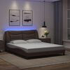 vidaXL Bedframe met LED zonder matras "Hvar" bruin 160x200 cm