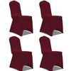 vidaXL Stoelhoes stretch 4 stuks bordeaux
