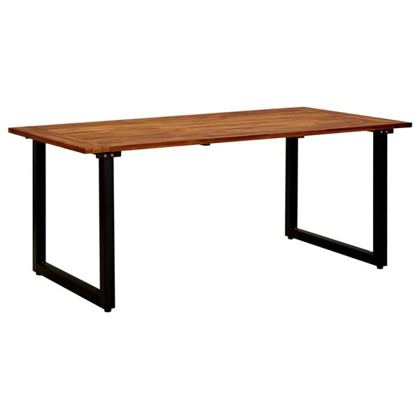 vidaXL Tuintafel met U-vormige poten 180x90x75 cm massief acaciahout
