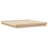 vidaXL Bedframe Naturel 200 x 200 cm Massief grenenhout