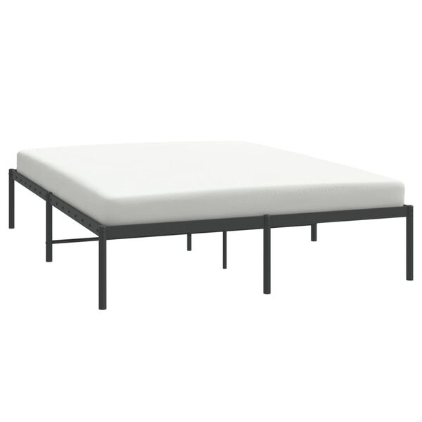 vidaXL Bedframe metaal zwart 160x200 cm