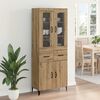 vidaXL Highboard Artisan Eiken 69,5 x 34 x 180 cm Bewerkt hout