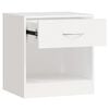 vidaXL Nachtkastje met 1 lade wit 2 st