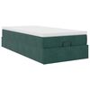 vidaXL Ottoman bed met matras 90x200cm fluweel donkergroen