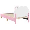 vidaXL Bedframe voor kinderen met hoofdbord Roze 80 x 160 cm PU